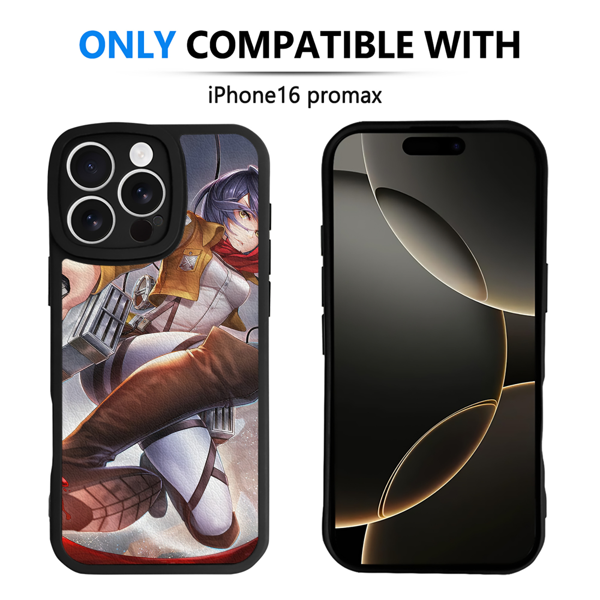 （画像用） 進撃の巨人 Attack on Titan 【iPhone 16シリーズ対応】シリコンスマホケース（レザー調） 材質：シリコン